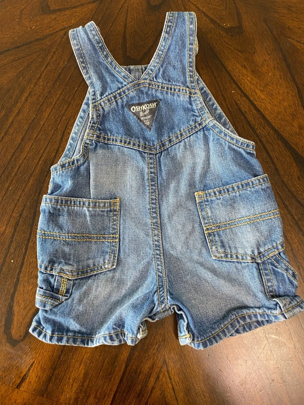 OshKosh B'gosh Light Blue Denim Short Overalls